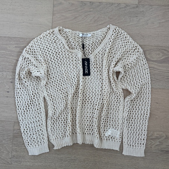Amazon Tops - Mesh Knit Lightweight Pullover